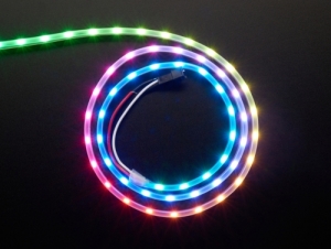 [로봇사이언스몰][로봇사이언스몰][Adafruit][에이다프루트] Adafruit NeoPixel LED Side Light Strip - Black 60 LED id:3636>>메이키 활동에 필요한 센서, 헤더, 건전지홀더 등