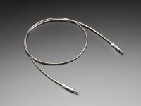 [로봇사이언스몰] [Adafruit][에이다프루트] 3.5mm Stereo Male/Male Audio Cable - Silver Metal - 1 meter long id:4067