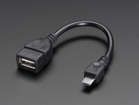 [로봇사이언스몰][Adafruit][에이다프루트] USB OTG Host Cable - MicroB OTG male to A female ID:1099(색상랜덤)