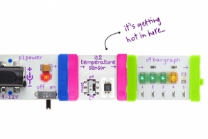 [로봇사이언스몰][로봇사이언스몰][LittleBits][리틀비츠] temperature sensor sku:650-0022>>자석 연결 방식으로 쉬운조립