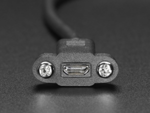 [로봇사이언스몰][로봇사이언스몰] [Adafruit][에이다프루트] Panel Mount Extension USB Cable - Micro B Male to Micro B Female id:3258>>메이키 활동에 필요한 센서, 헤더, 건전지홀더 등