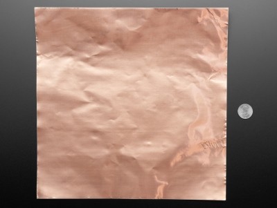 [로봇사이언스몰][로봇사이언스몰] [Adafruit][에이다프루트] Copper Foil Sheet with Conductive Adhesive - 12inch x12inch Sheet ID:4607>>접착 면이 전도성이 있는 사각 구리테이프