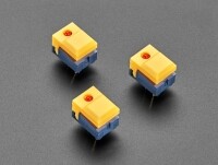 [로봇사이언스몰][Adafruit][에이다프루트] Step Switch with LED - Three Pack of Yellow with Red LED - PB86-A1 ID:5516