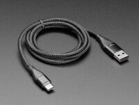 [로봇사이언스몰][Adafruit][에이다프루트] Black Woven USB A or Type-C to Type-C Cable with Magnetic Tip - 1 meter long ID:5520