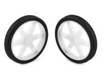 [로봇사이언스몰][Pololu][폴로루] Pololu Wheel for Micro Servo Splines (21T, 4.8mm) - 60×8mm, White, 2-Pack #4914