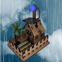 [로봇사이언스몰][CH-18] 물(빗물)감지센서 가로등 밝히는 집 만들기 키트