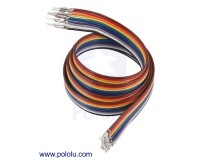 [로봇사이언스몰][Pololu][폴로루] Ribbon Cable with Pre-Crimped Terminals 10-Color M-F 36inch (90 cm) #4591